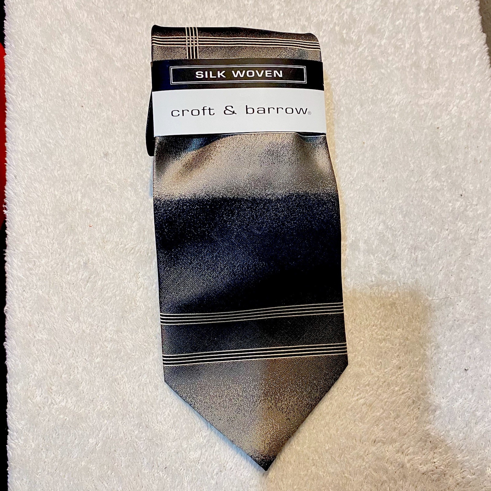 Croft & Barrow Hand Made 100% Silk Men’s Tie 4 in W 58 in L NWT