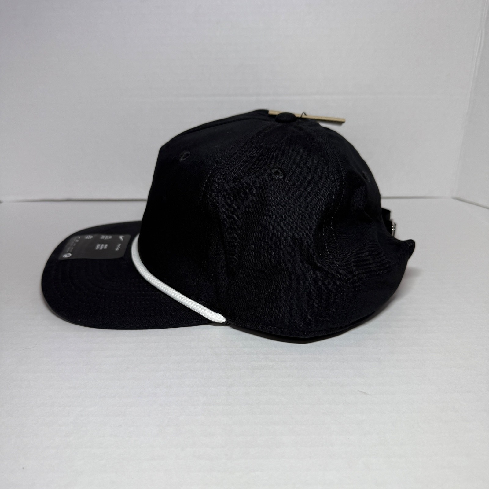 Nike Pro Golf Training M/L Unstructured Strapback Rope Hat #IB8543-010 Black Cap
