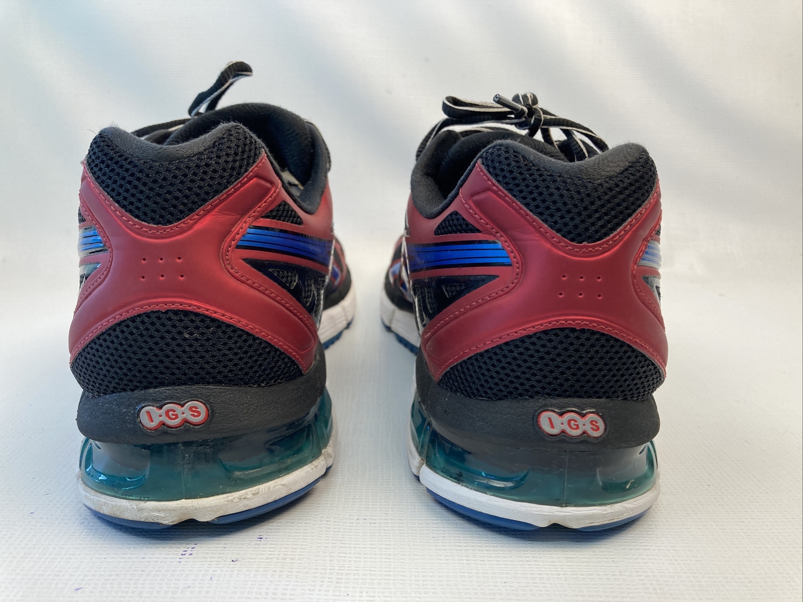 Asics Gel Cirrus33-2 Red Black Blue T314N Running Shoes Men 12.5 EUC HTF RARE