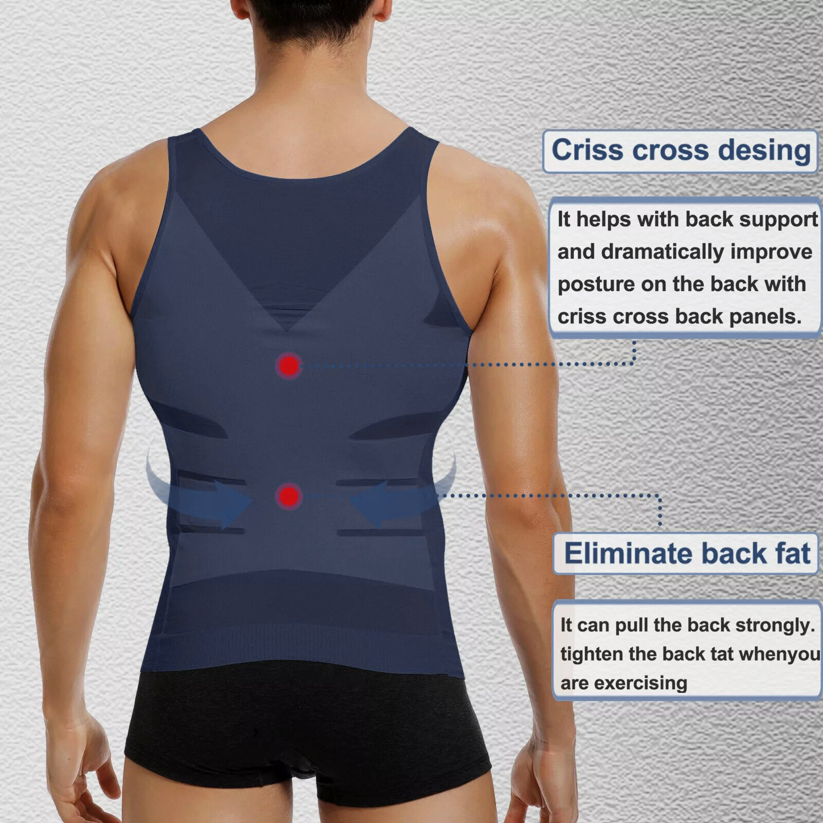 Mens Body Shaper Belly Chest Compression Shirt Slimming Tank Top Abs Vest Girdle