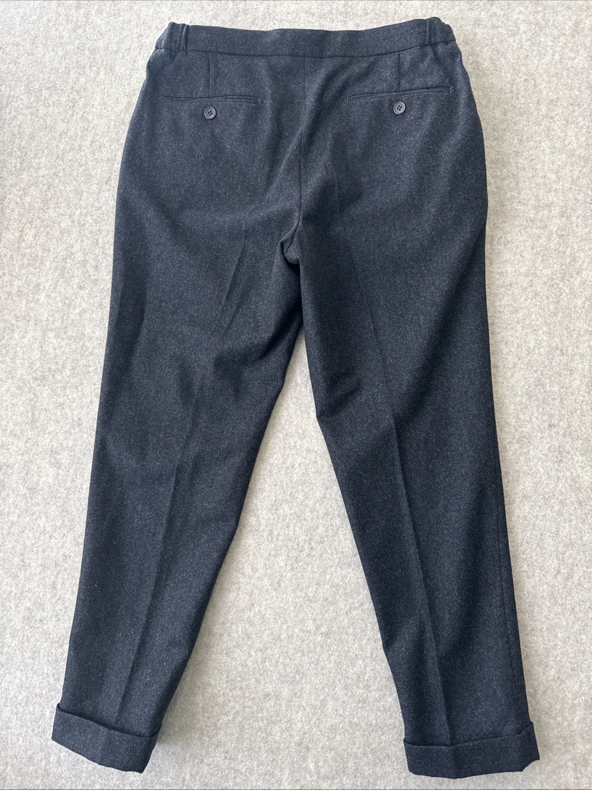 Suitsupply Ames Pleat Pants Mens 32 100% Wool Flannel Drawstring Cuffed Tapered
