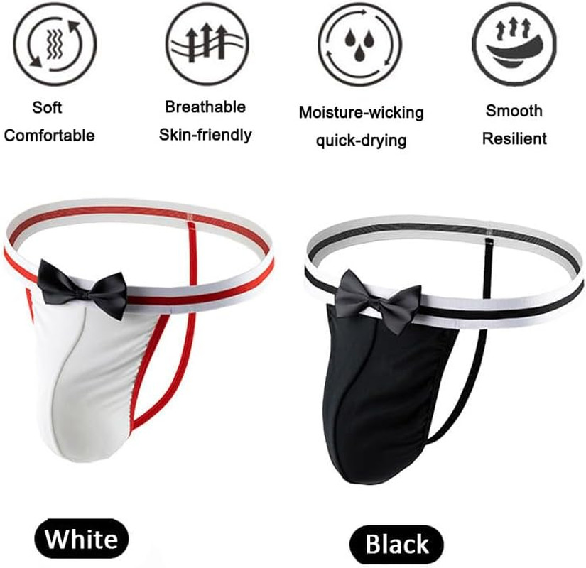 Men’S Sexy Thong Underwear,G-String Bikini Lingerie,Soft and Breathable Male Joc