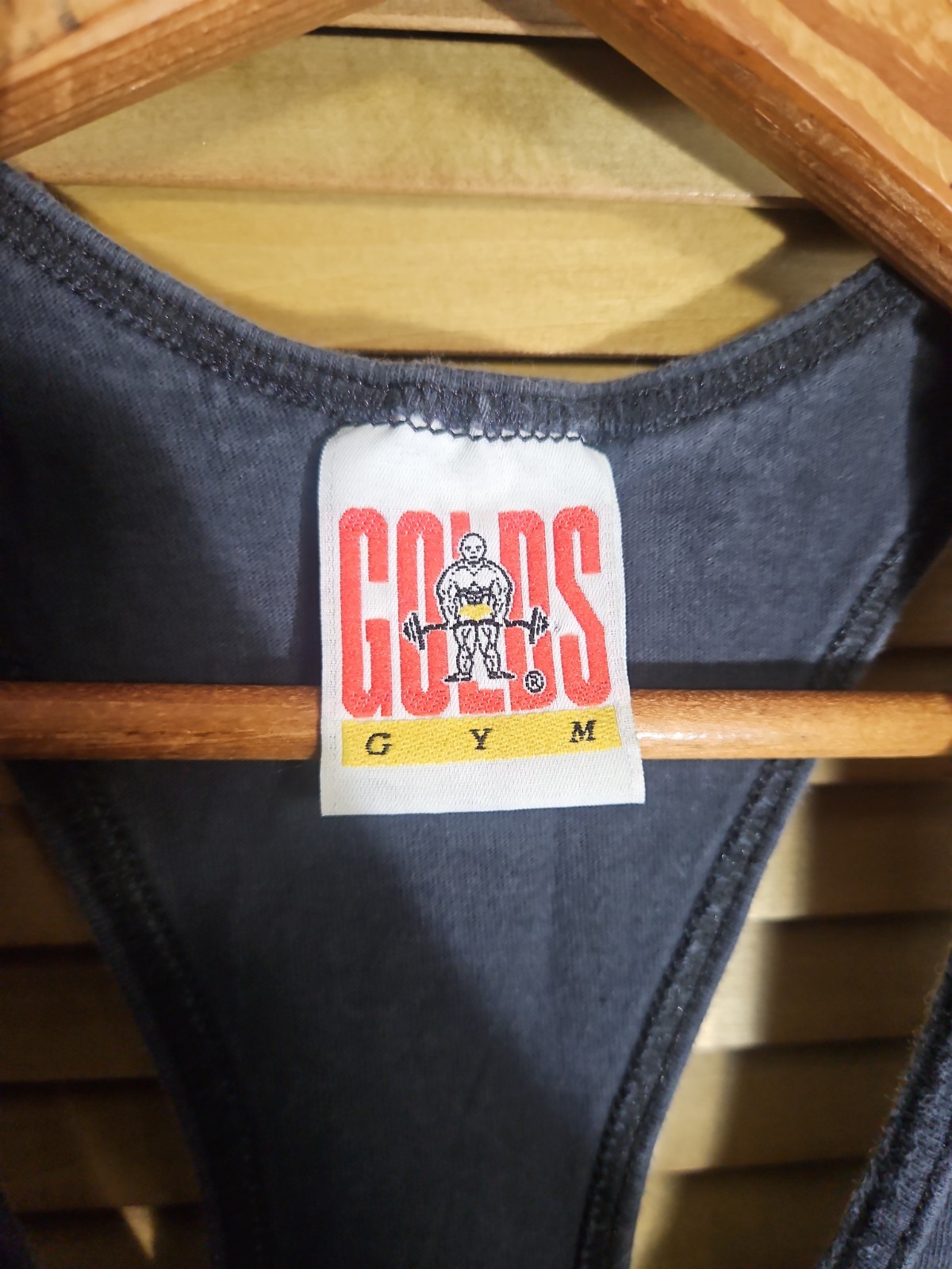 True Vintage 80s 90s Golds Gym Stringer Tank Top Tee Crop Men’s M Free Ship