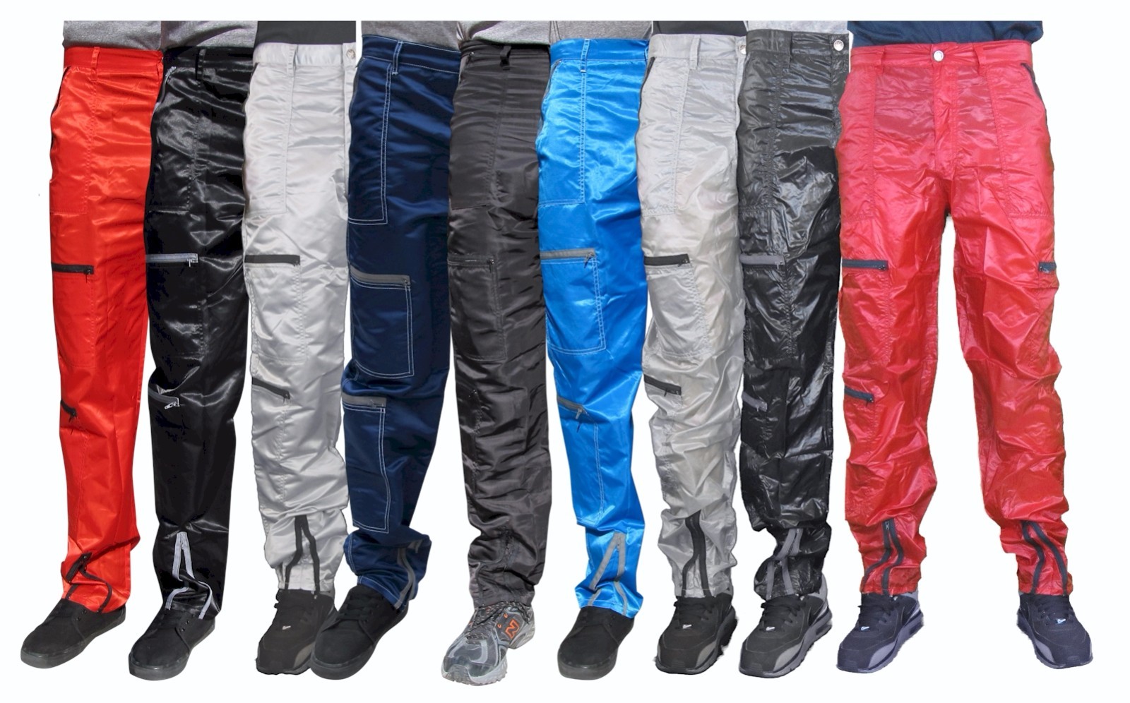 Panno D’Or Shiny Nylon Parachute Pants 80s Nylon Wet Look Bottoms Cal Surf NEW