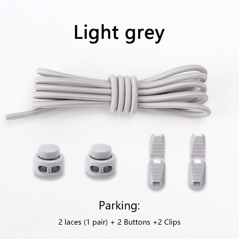 No Tie Elastic Shoelaces Lock Laces Shoe Strings Sports w/ Locking Toggle