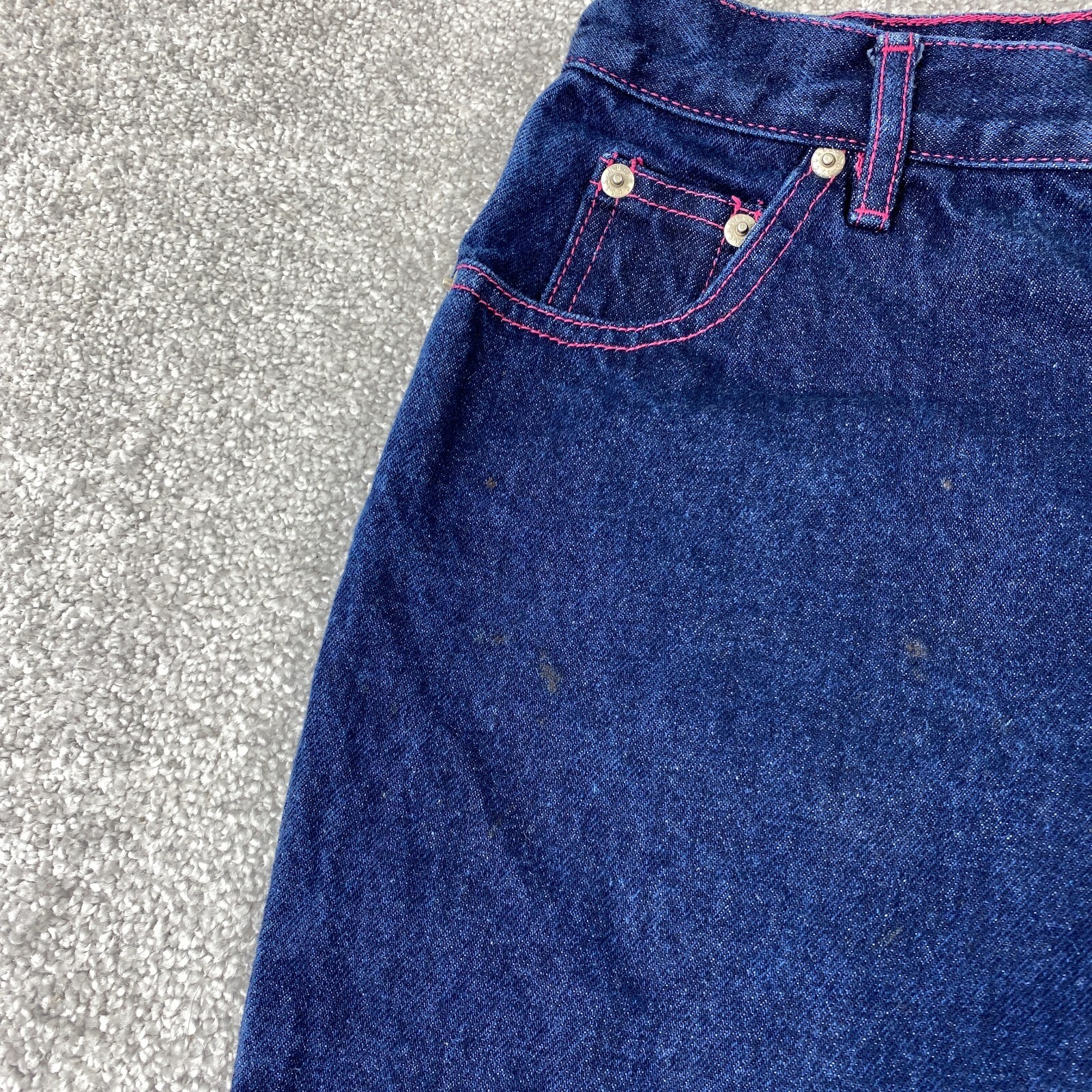 No Excuses Flared Leg Jeans Juniors 11/12 Blue Dark Wash High Rise