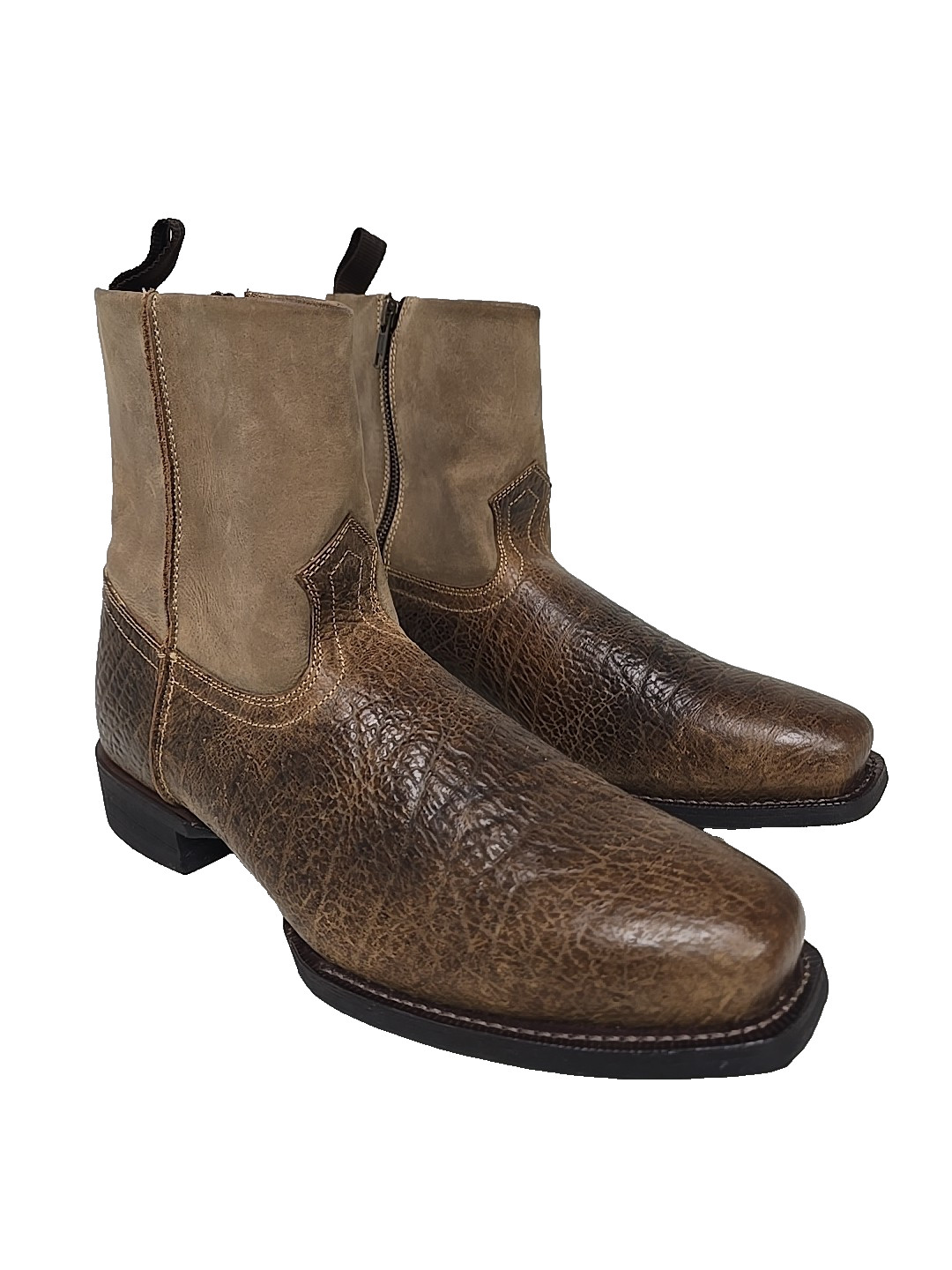 Laredo Men’s 62082 6″ Ankle Side Zip Cowboy Western Boot Brown Size 9D