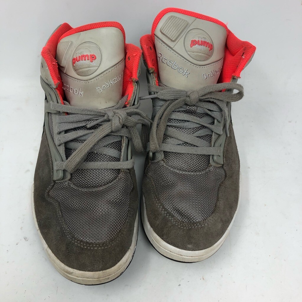Reebok Mens Pump Omni Lite Basketball Shoes Gray M49355 Lace Up High Top Mesh 9M