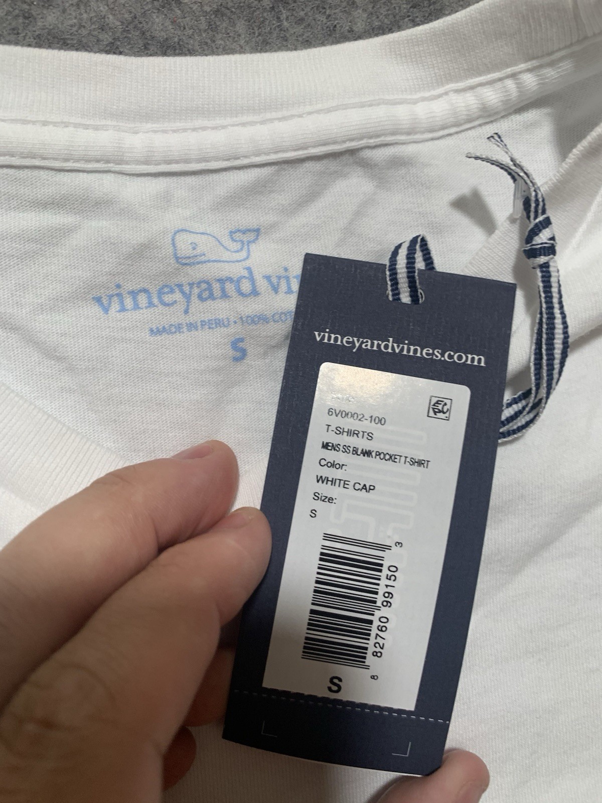 Vineyard Vines Men’s Short Sleeve Pocket T-Shirt White Size Small (S) – NWT