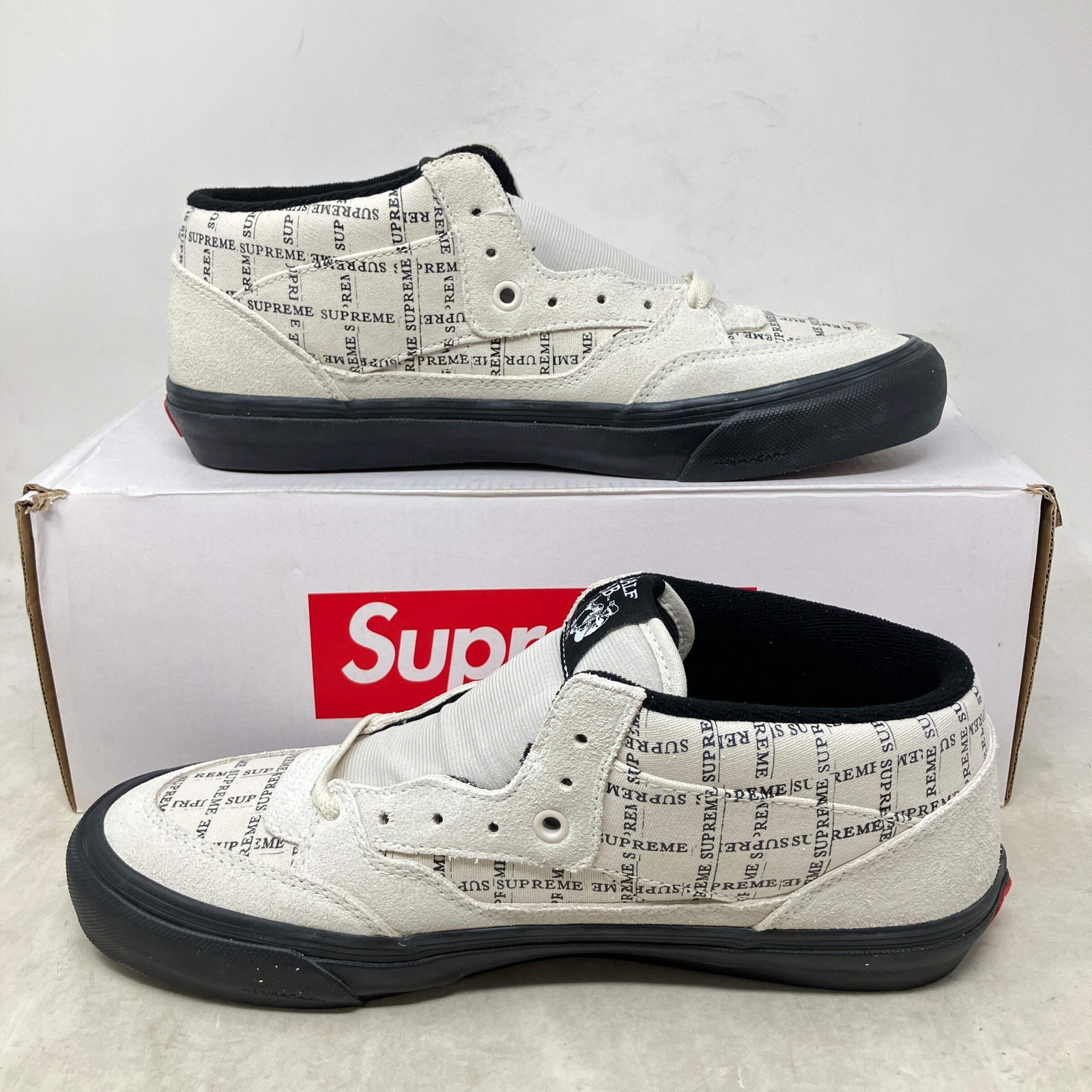 Vans Half Cab Supreme Grid White Brand New VN0A3QPH2YV