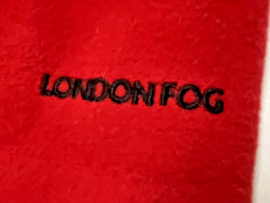 London Fog Baby Girl’s Coat Red with Black Faux Fur Trim Size 12 Months