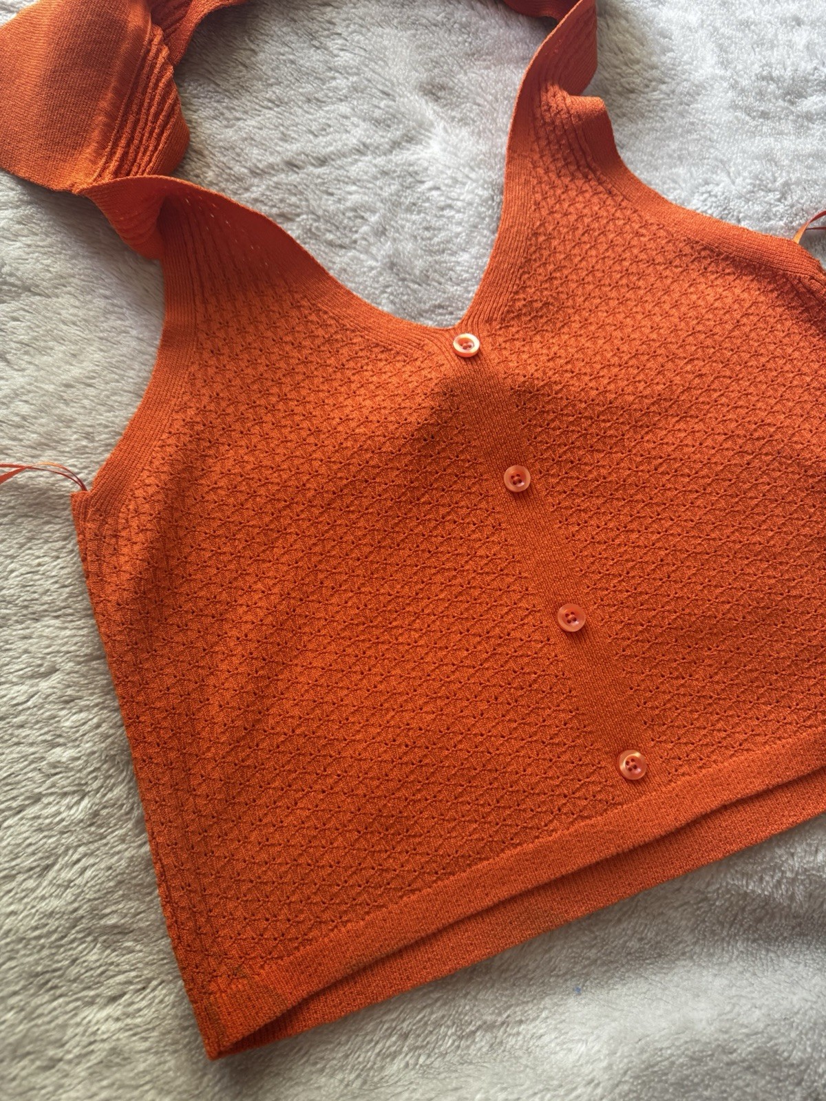 Bright Orange Halterneck Top Size S Brand New Unworn No Tags