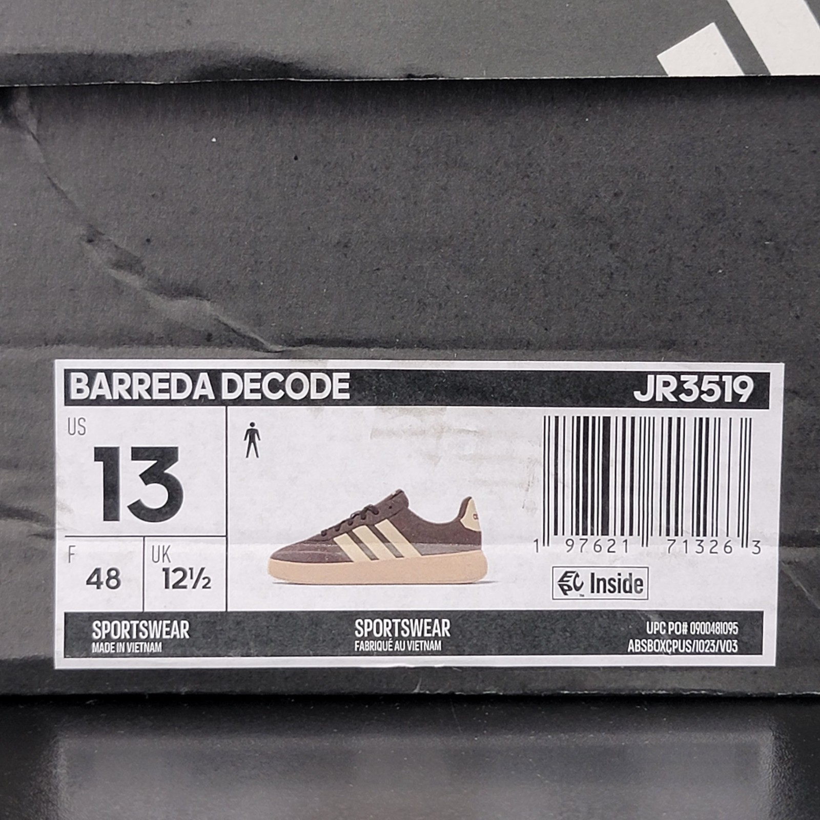 Adidas Barreda Men’s Size 13 Athletic Shoes Brown Footwear Casual Sneakers