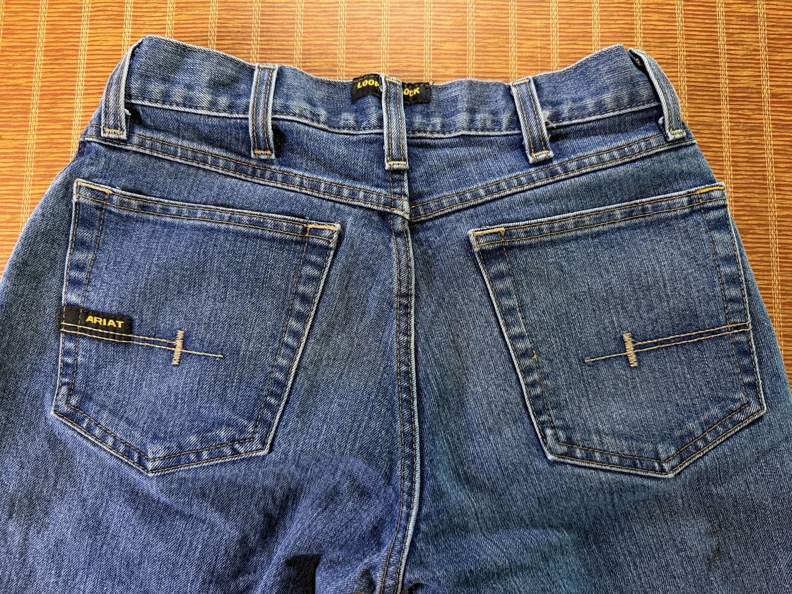 Ariat Rebar M4 Relaxed Boot Cut Jeans Men’s 28/30 Blue Durastretch Edge[H-144]