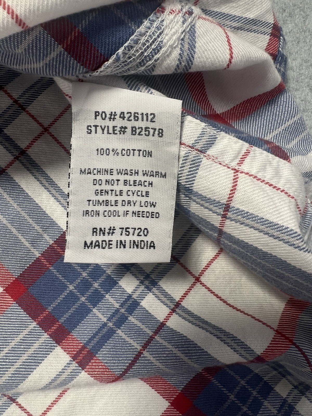 BKE Buckle Shirt Snap Button Size M Blue White Plaid Western Long Sleeve