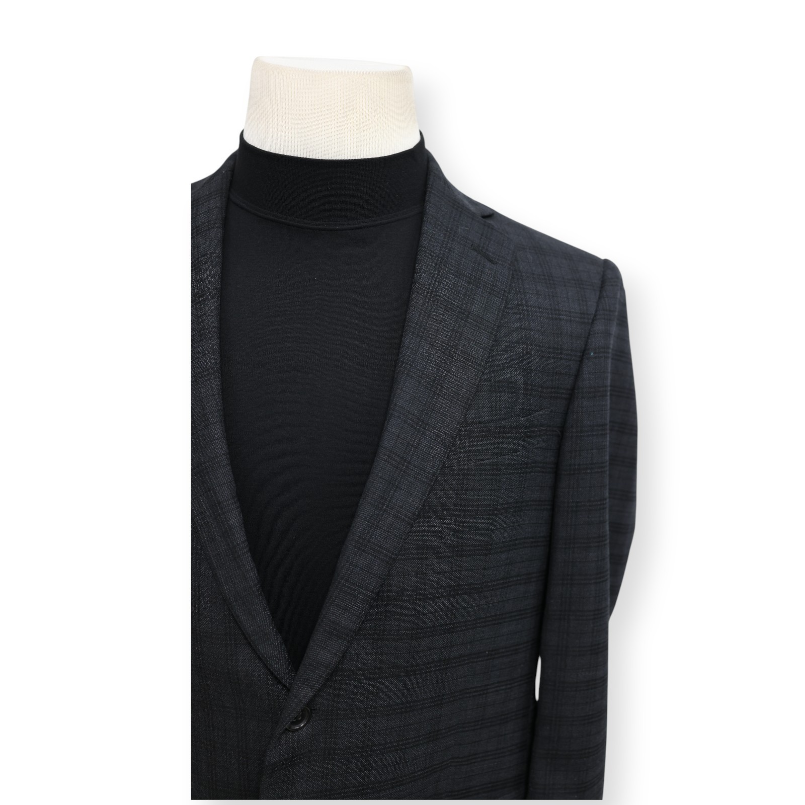 HART SCHAFFNER MARX mens dark gray PLAID sport coat suit jacket blazer 42 R