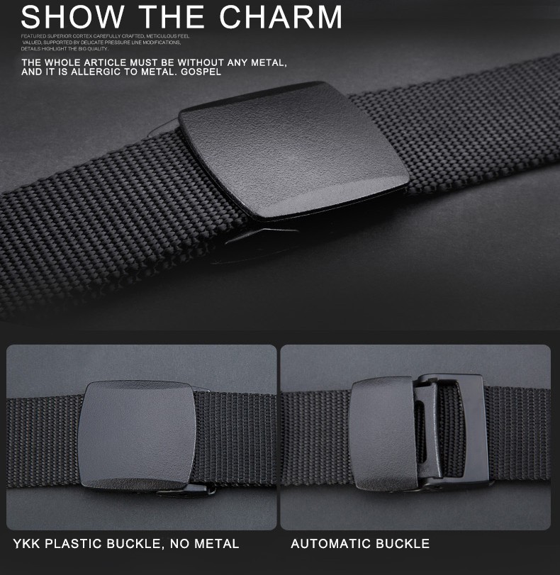 Mens Tactical Nylon Belt Military Web Quick Release Non Metal Buckle Work Casual