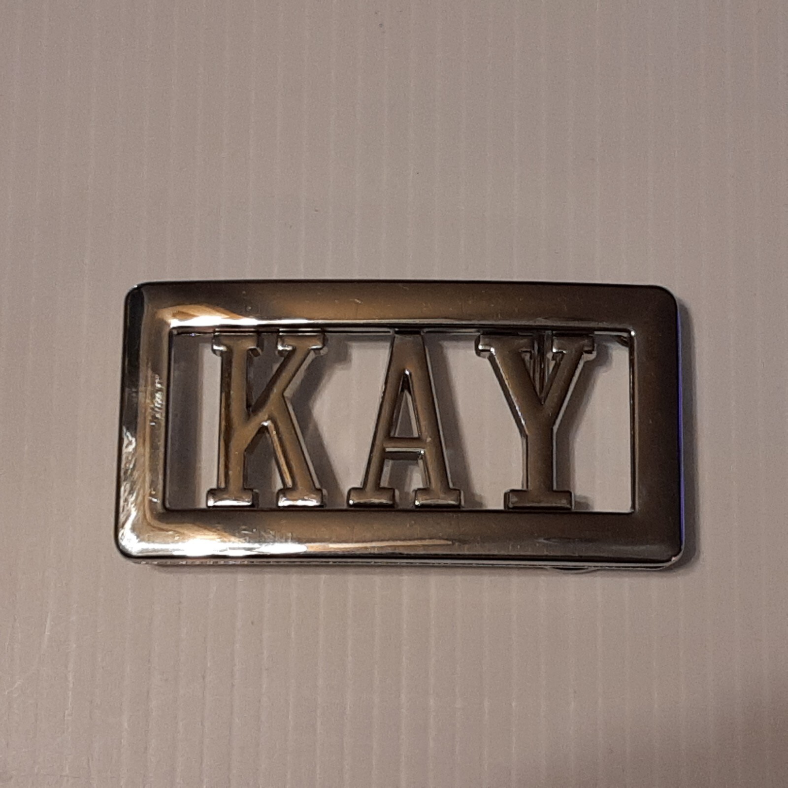 KAY Custom Personalized Name Belt Buckle -Put your name or word on Buckle