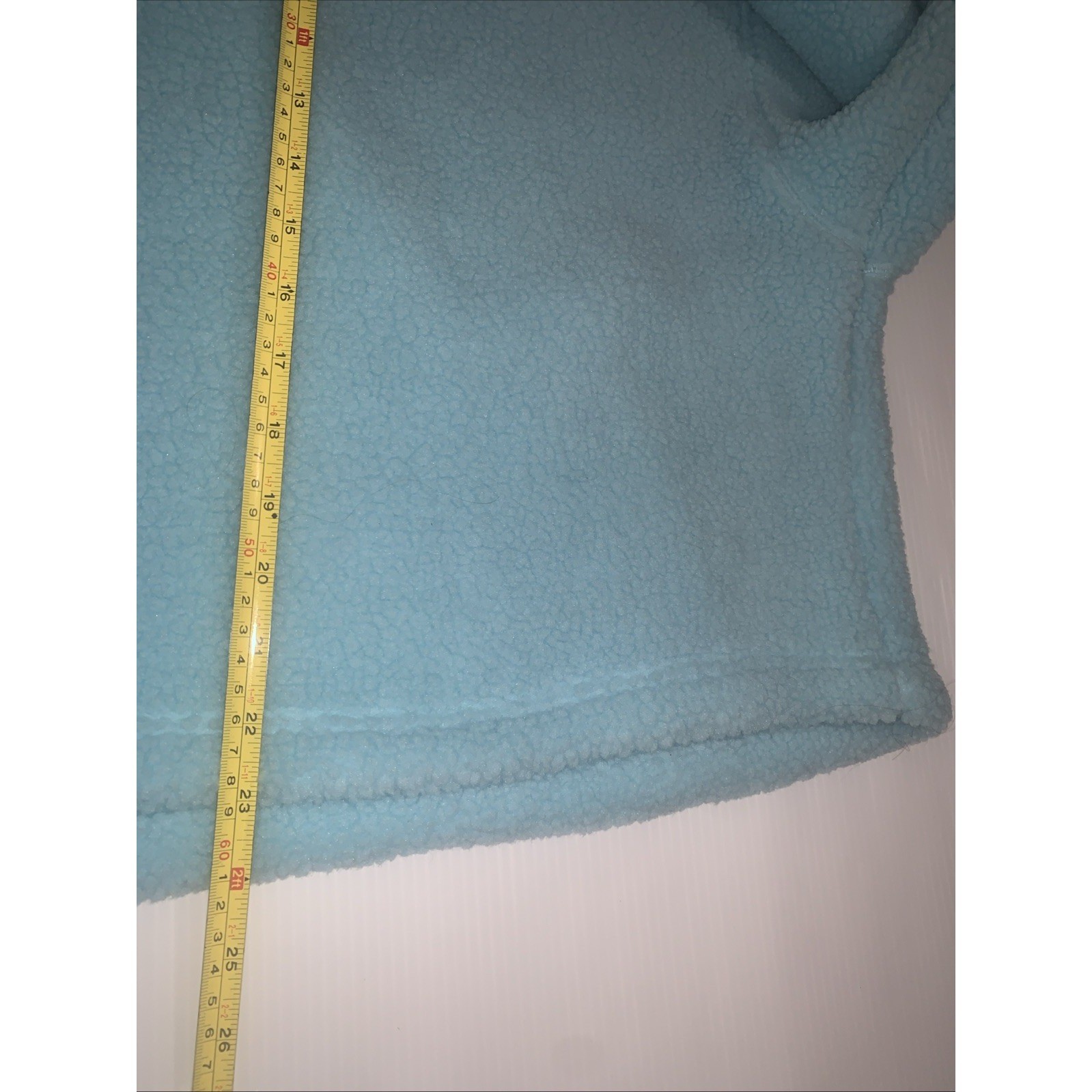 Disney Parks Mickey Mouse Peace Sign Blue Fleece Women’s 3X Sherpa 1/4 Zip NEW