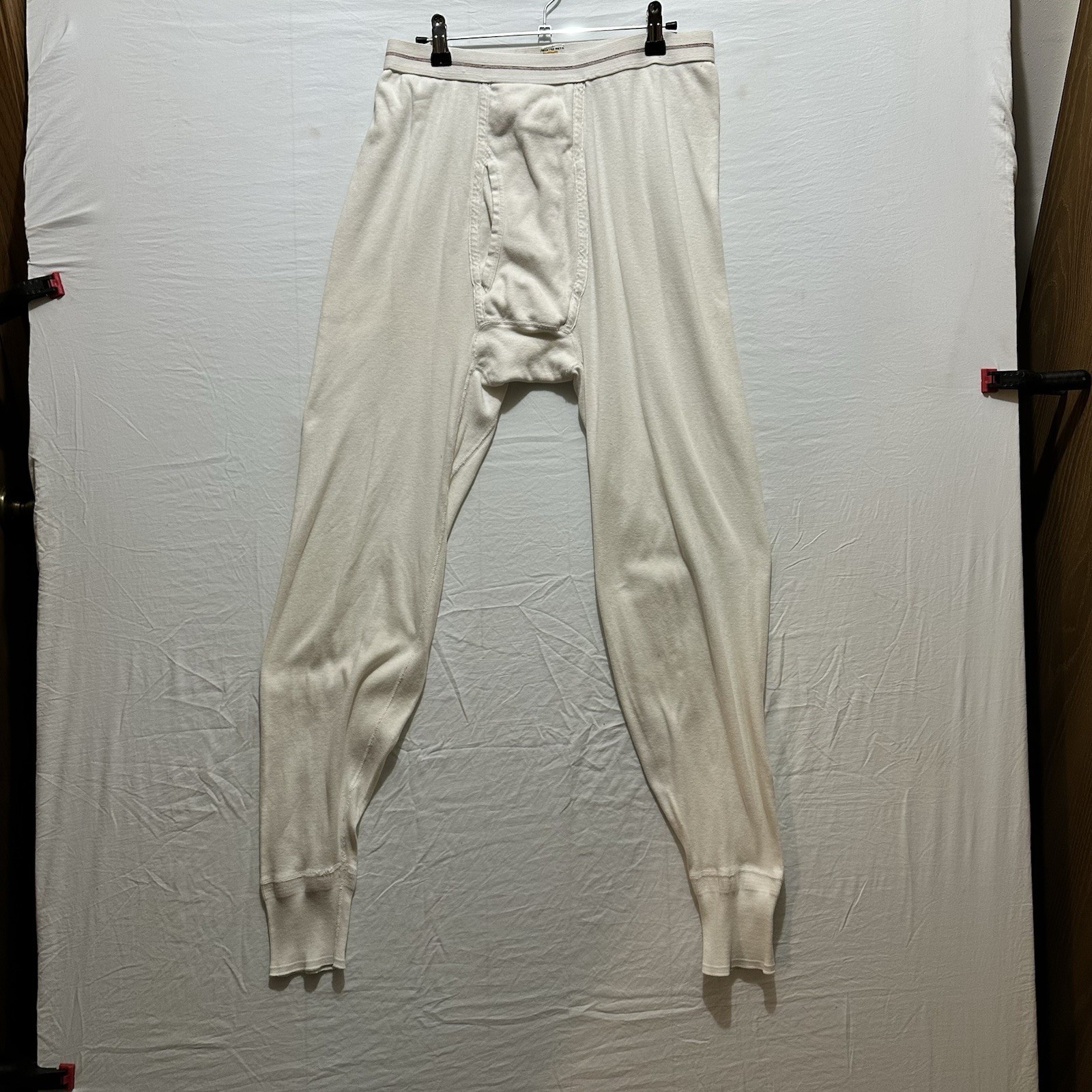 1950s Thermal Underwear Hanes Combed Cotton Long John’s Size 44 E3 Vintage