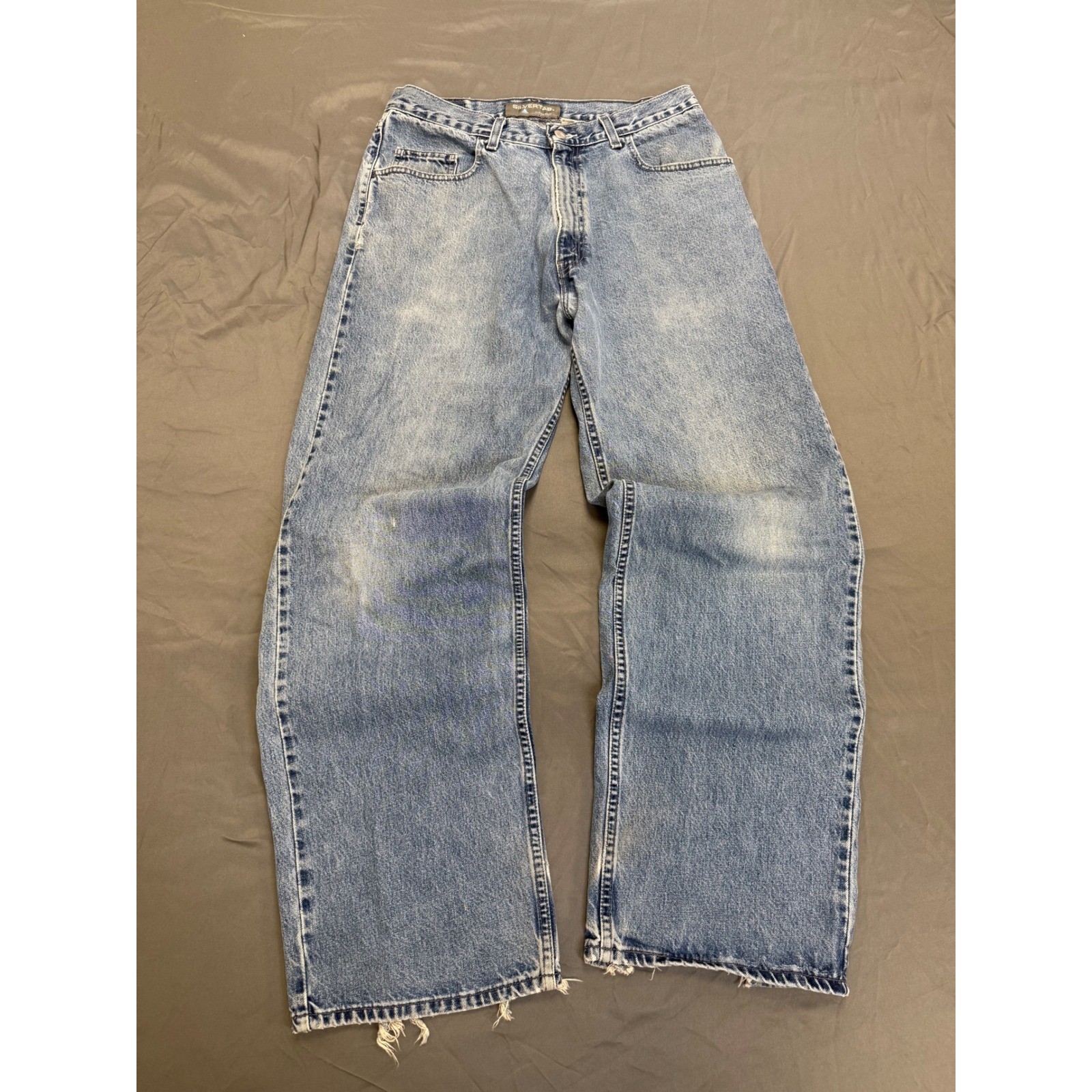 Vtg Levis SilverTab Oversized Fit Jeans Light Wash Blue 32×34 Baggy Skater Y2K
