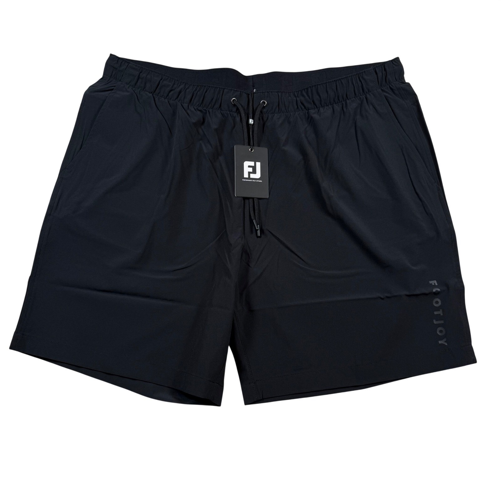 NEW FootJoy Workout Shorts Mens 2XL Black Moisture Wicking Performance Athletic