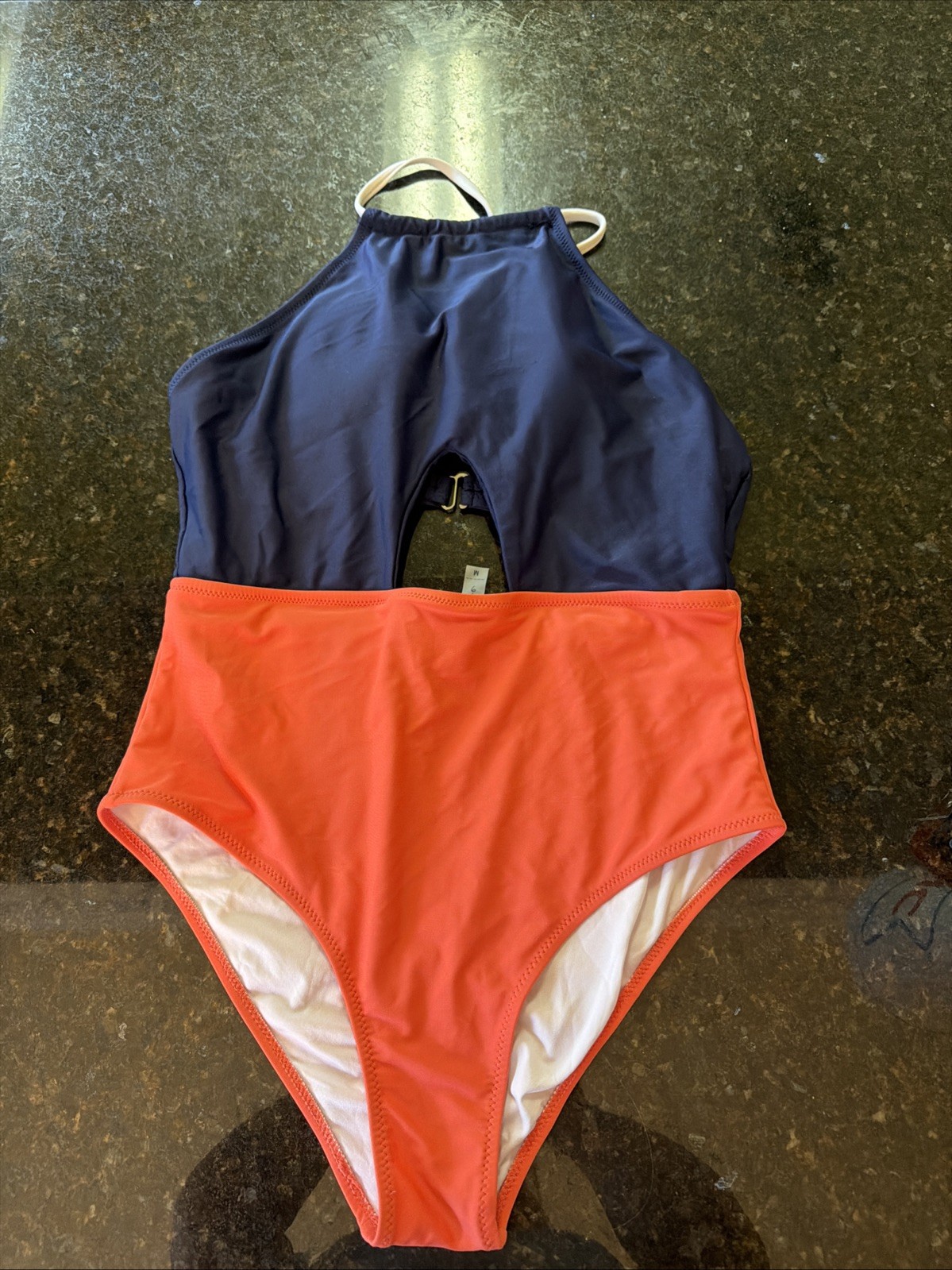 Cupshe Swimsuit One Piece Sz Med Colorblock Adjustable Cut Out Bathing Suit