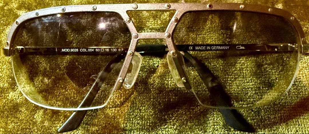 Authentic CAZAL 9028 Aviator Sunglasses Gold Studded Made in Germany