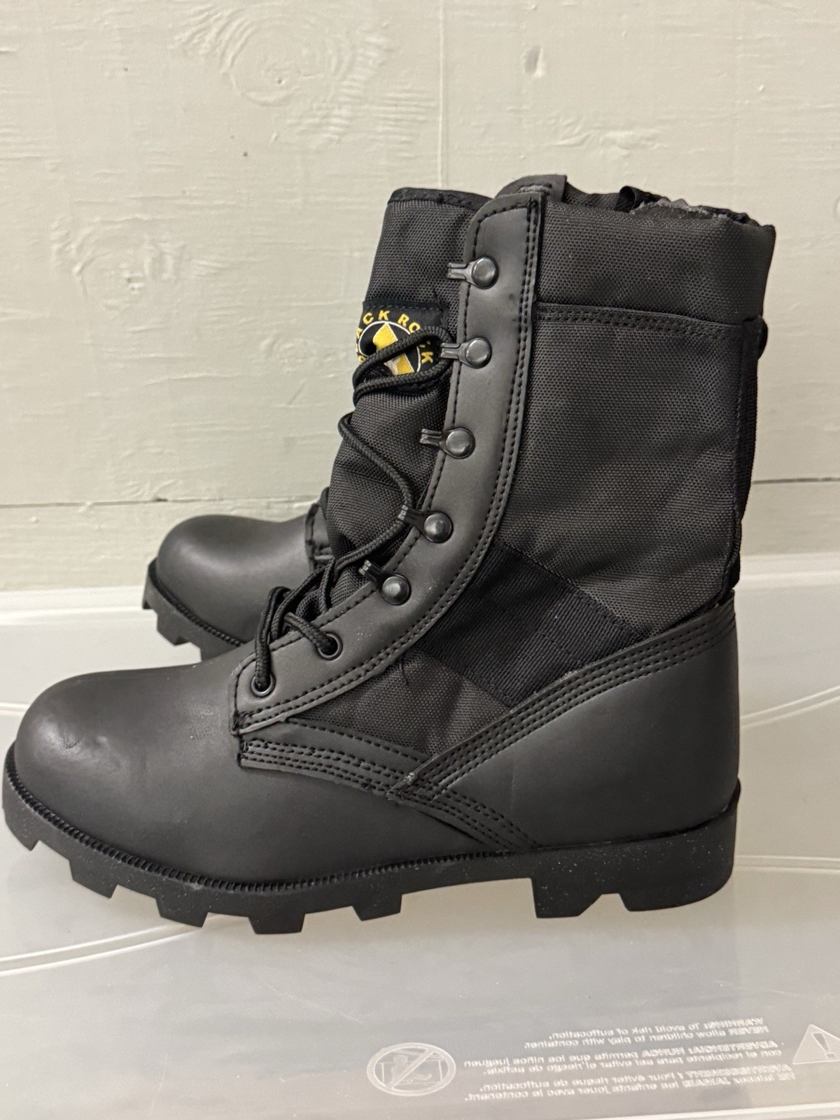 Black Rock Jungle Boots Black Size 9.5 Tactical Military Combat Side Zip NWOB