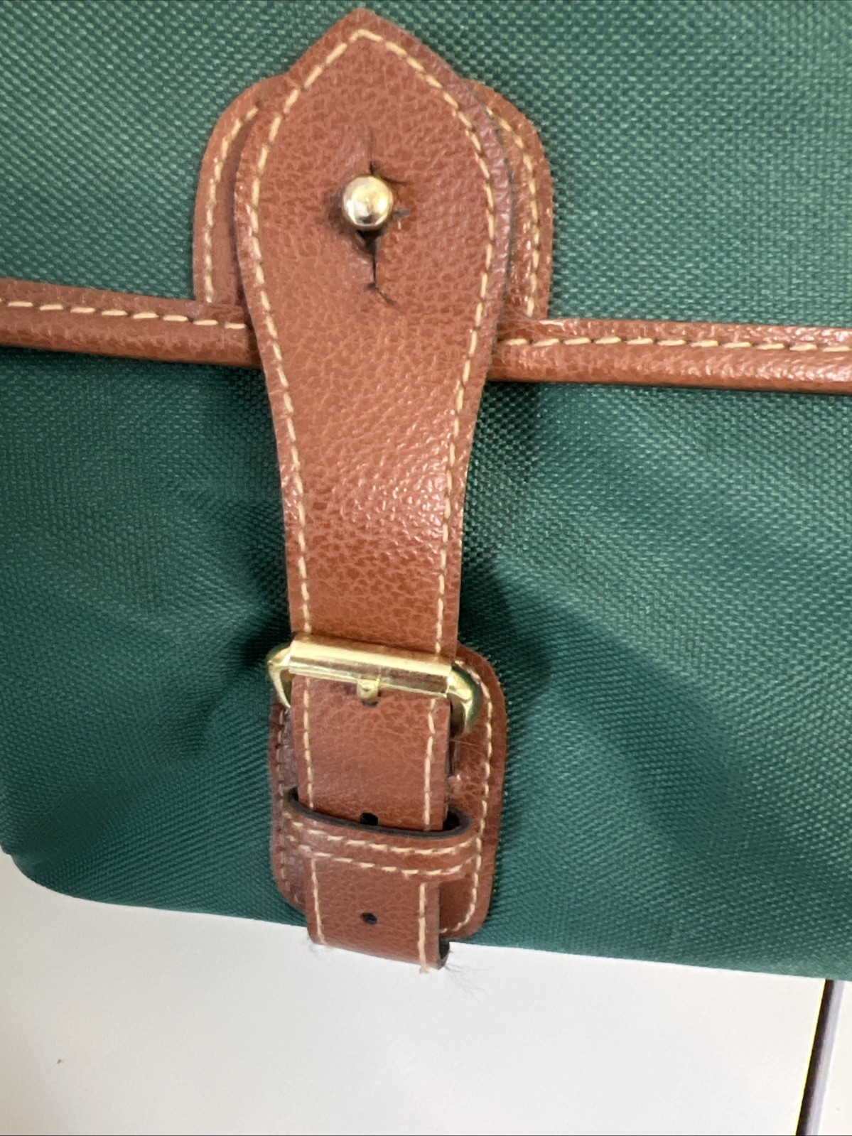 Vintage Ralph Lauren Weekender Duffle Bag 80’s-90’s Green Canvas Travel Tote