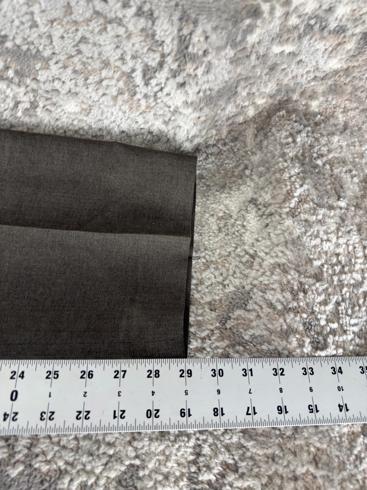 TownCraft Size W34 Worsted Wool Blend Minimalist Preppy Straight Leg Pants Brown