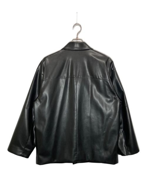 MIESROHE Faux leather coverall jacket black MWFJ244047