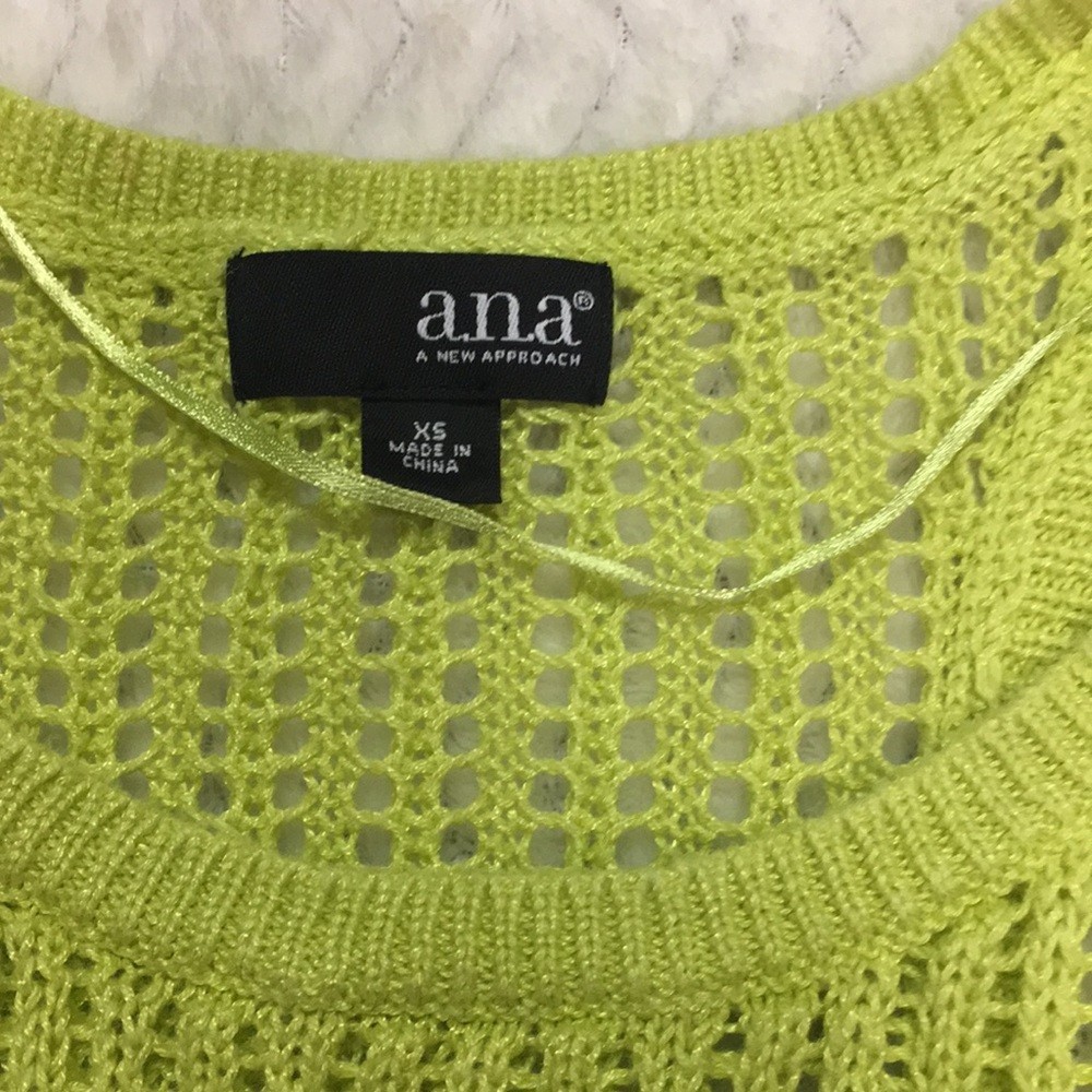 a.n.a Crochet Knit Tank Top – size XSmall Green Women’s Beach Bohemian Casual