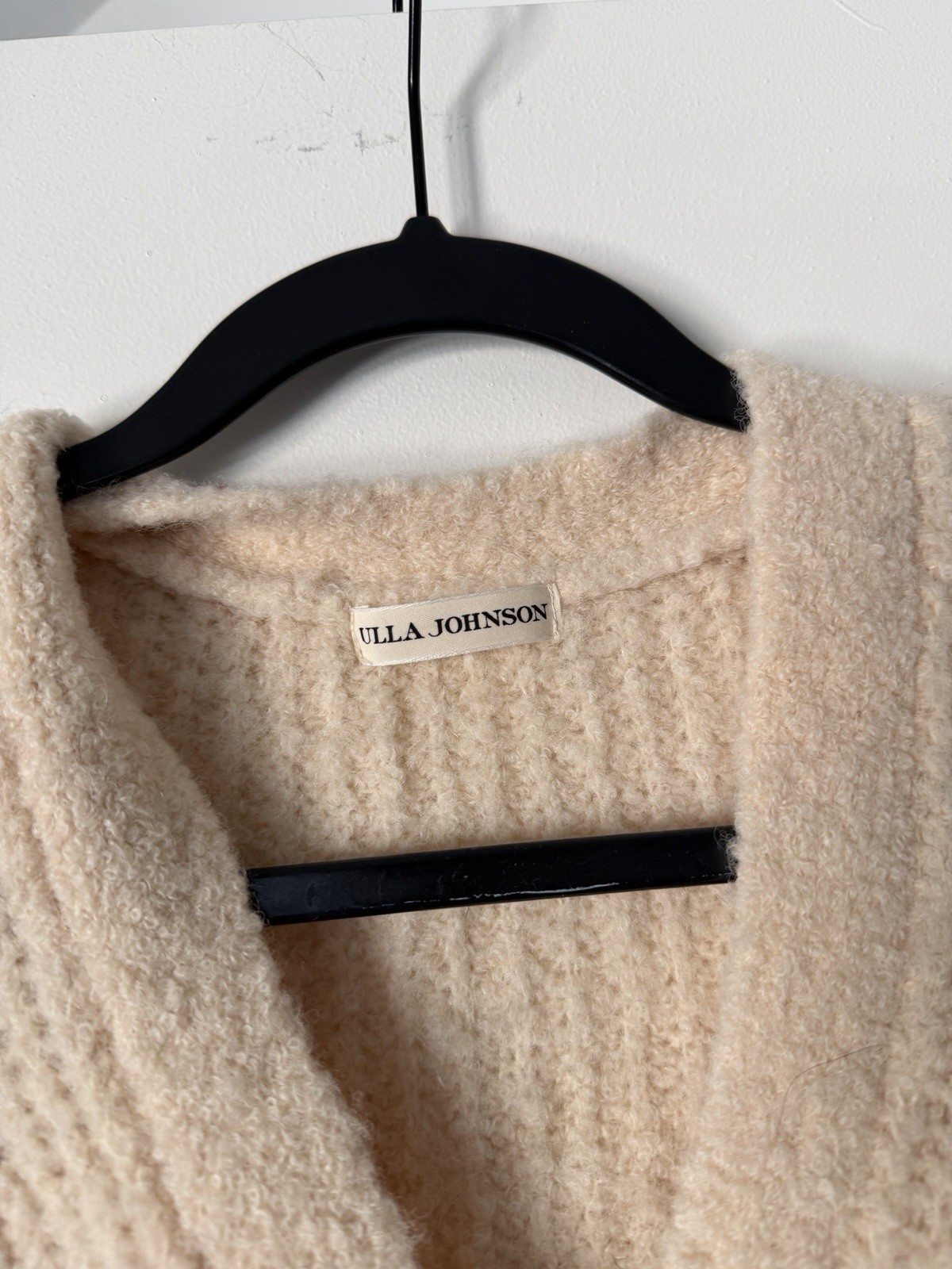 Ulla Johnson Cream Alpalca Blend Emmy Cardigan Sweater XL