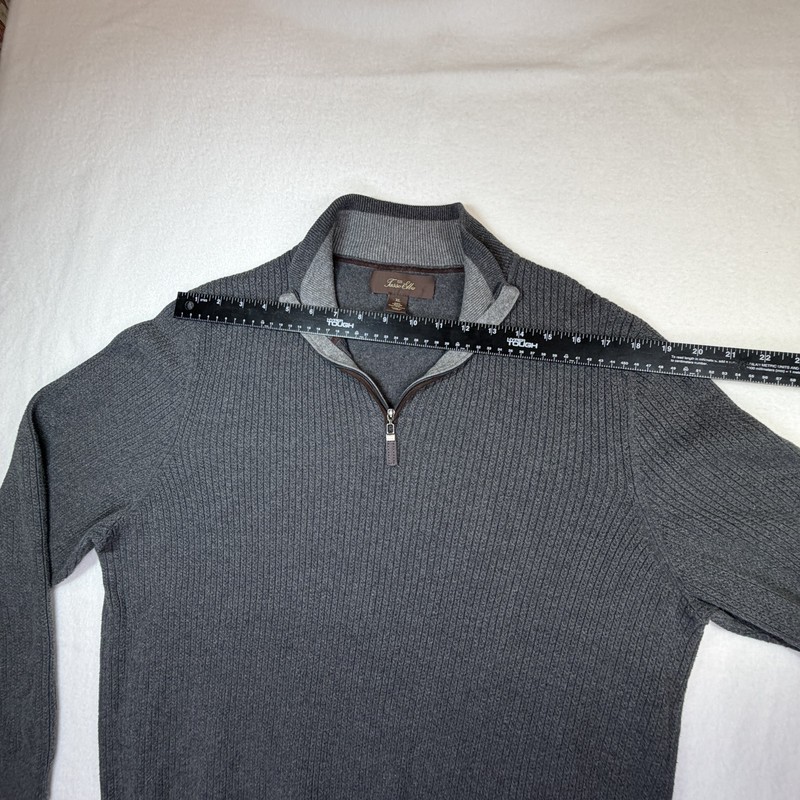 Tasso Elba 100% Cotton Pullover Knit Sweater Mens Size XL Blue Crewneck