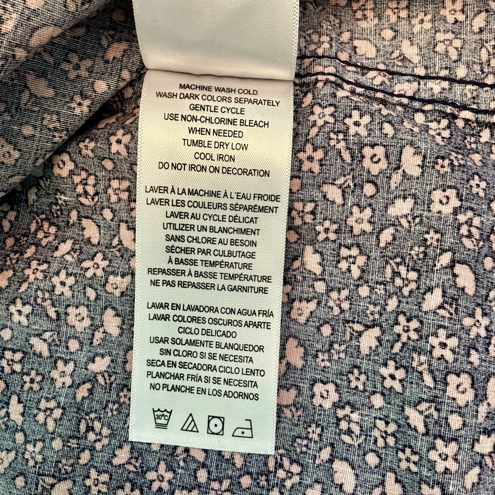 Ben Sherman Men M Short Sleeve Button Down Black Multicolor Floral Print EUC