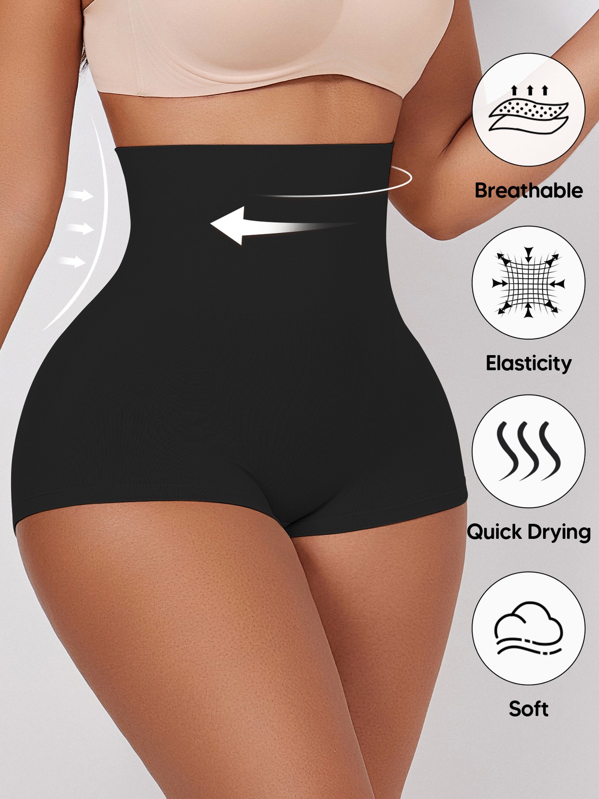 Women Tummy Control Shapewear High Waisted Body Shaper Shorts Slimming Panties