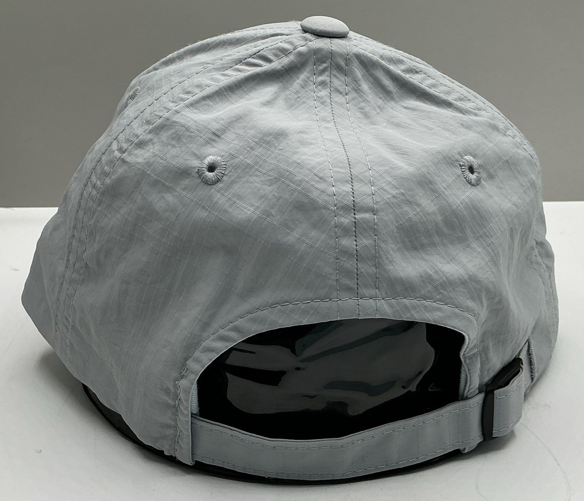 No Bad Ideas NBI Nylon Check 6 Panel Adjustable Gray Cap Hat L07084