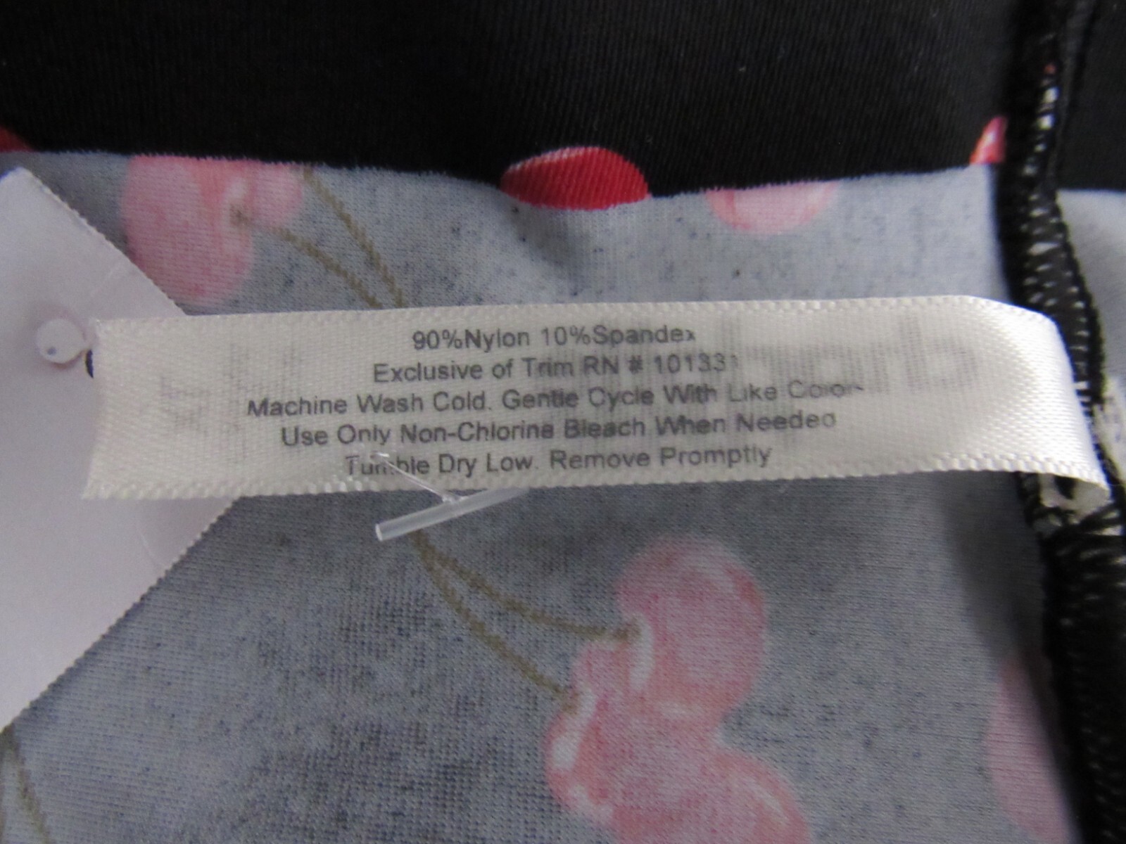 Charlotte Russe Women’s Black w/ Red Cherries Embroidered Cut Panty Size: XL New