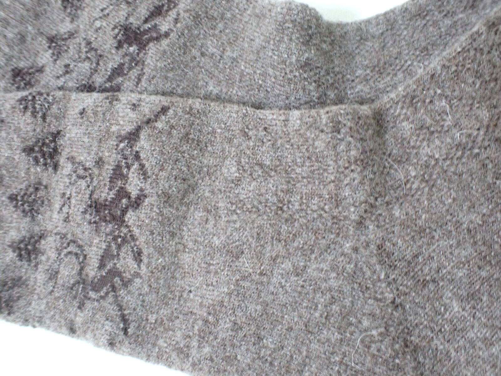 Made in Mongolia 70% Wool UNISEX Socks Size EU 43-44 US men 10-10.5 Natural