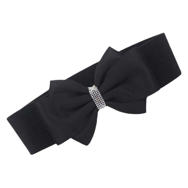 Bowknot Waistband Dress Decors Versatile Elastic Waistband Wide Waistband