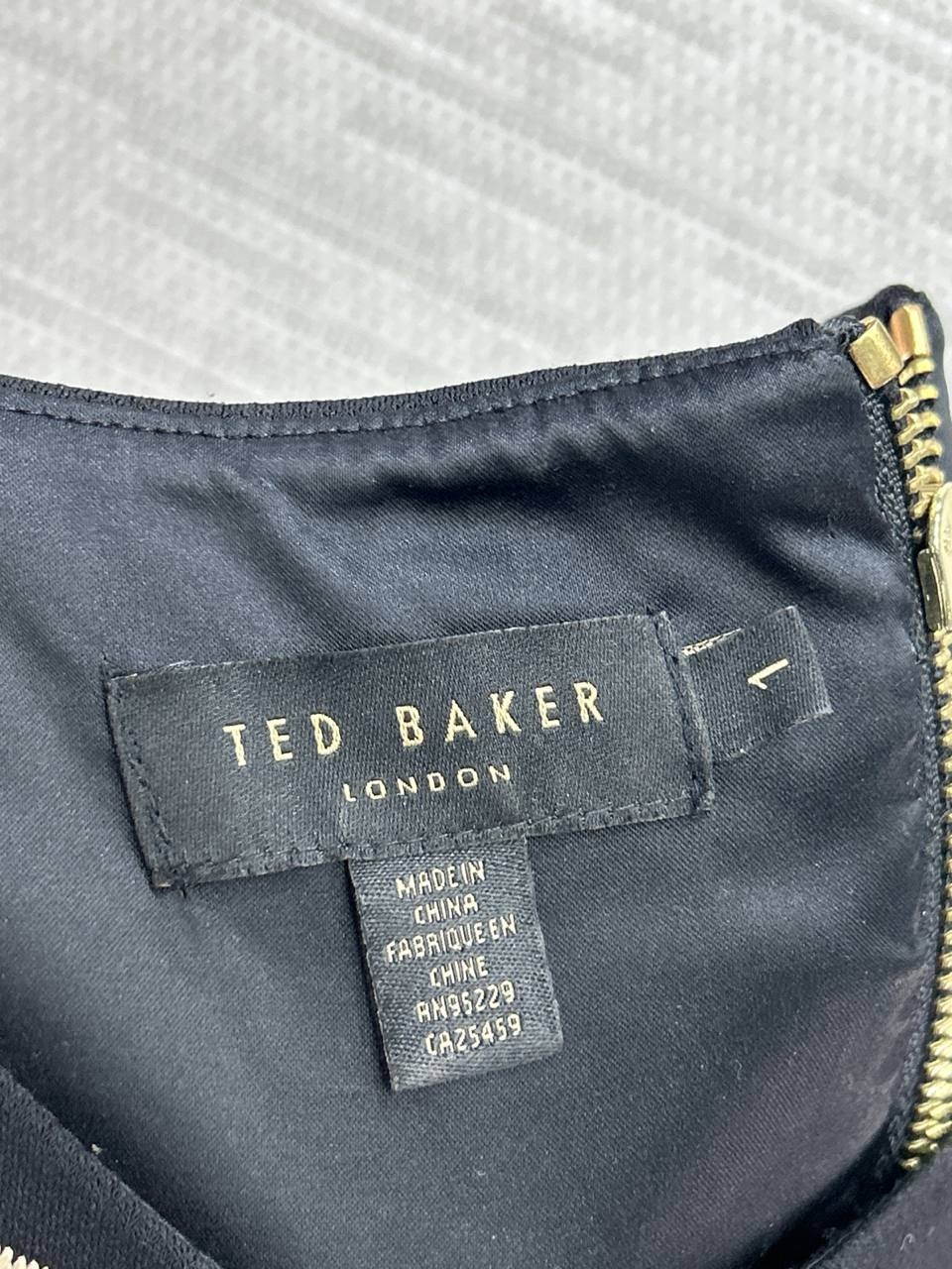 Ted Baker Dress Womens 1 Us 4 Black Bodycon Midi *