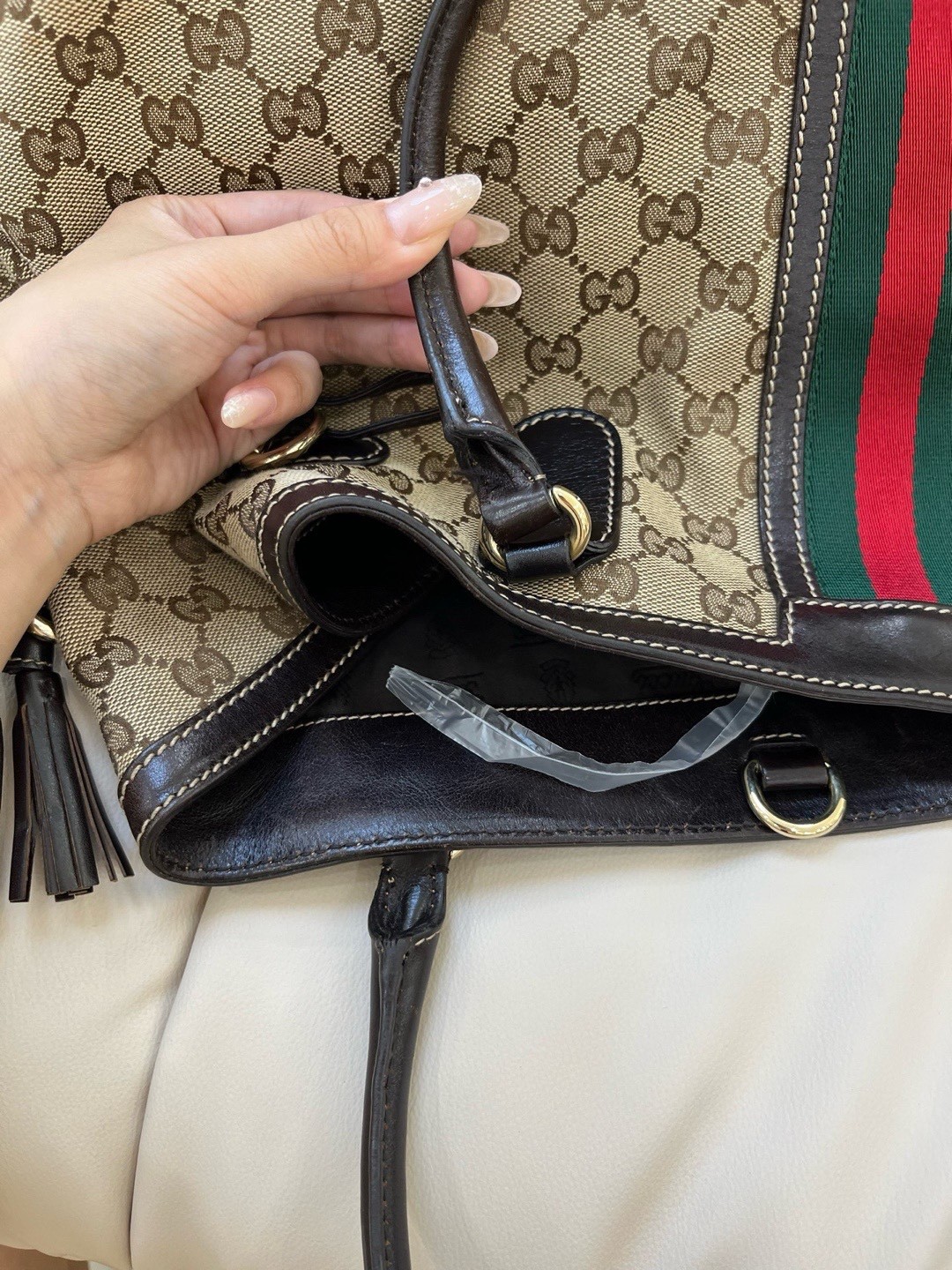 Gucci Pre-Owned Authentic Tote Monogram 38*33*14cm Canvas