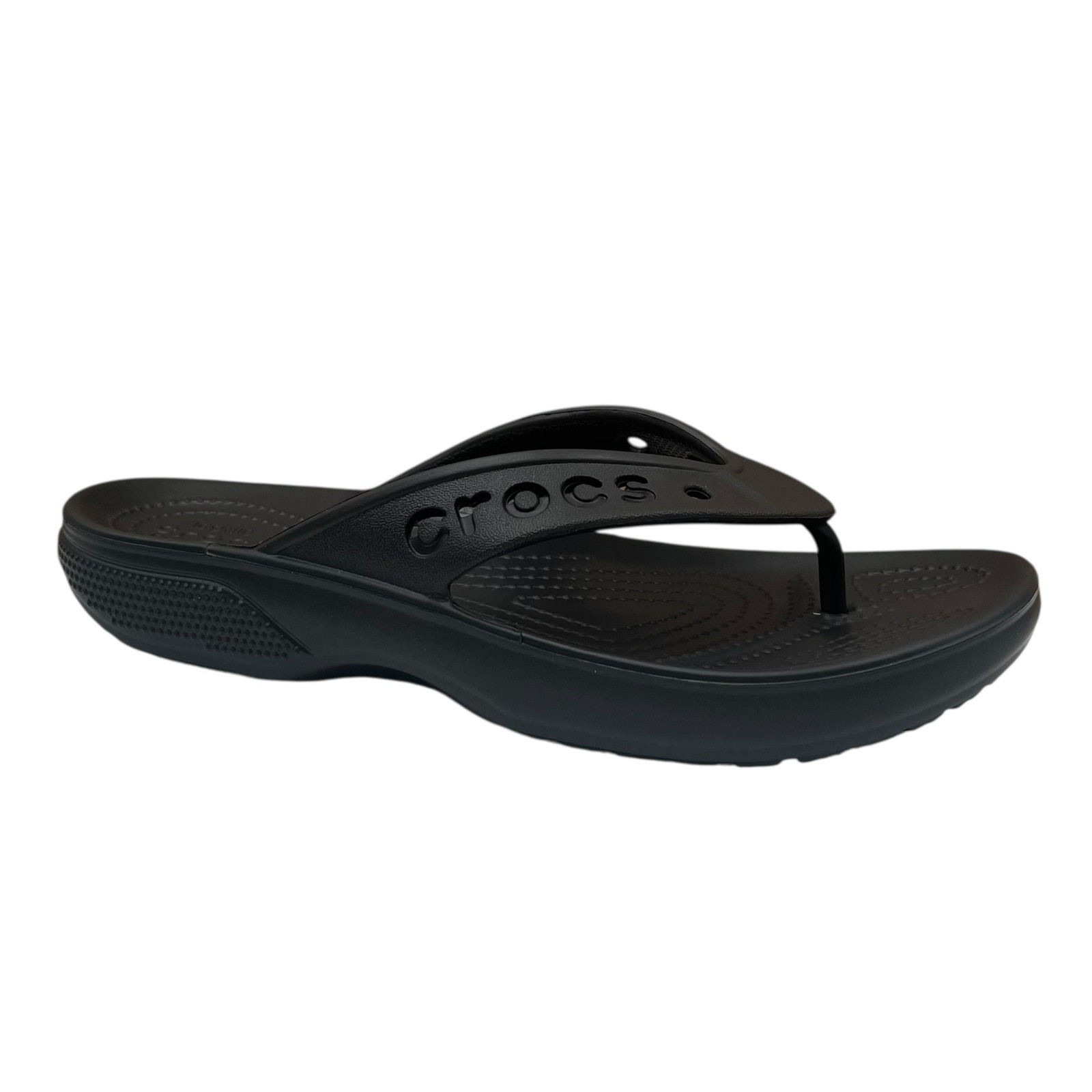 Crocs Baya II Womens Flip Flop Sandals Size 9 Black Lightweight Flexible Comfort