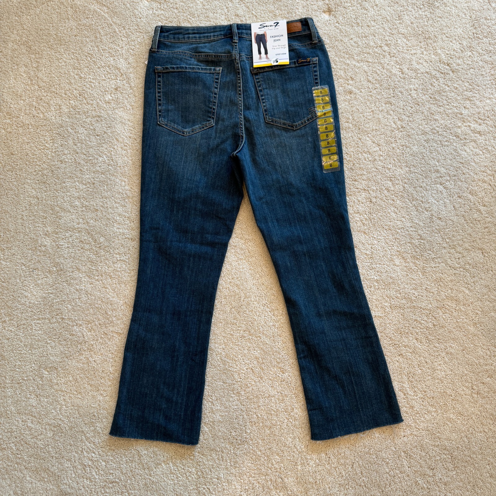 Seven7 Ladies High-Rise Step Hem Cropped Fashion Jean Size 8
