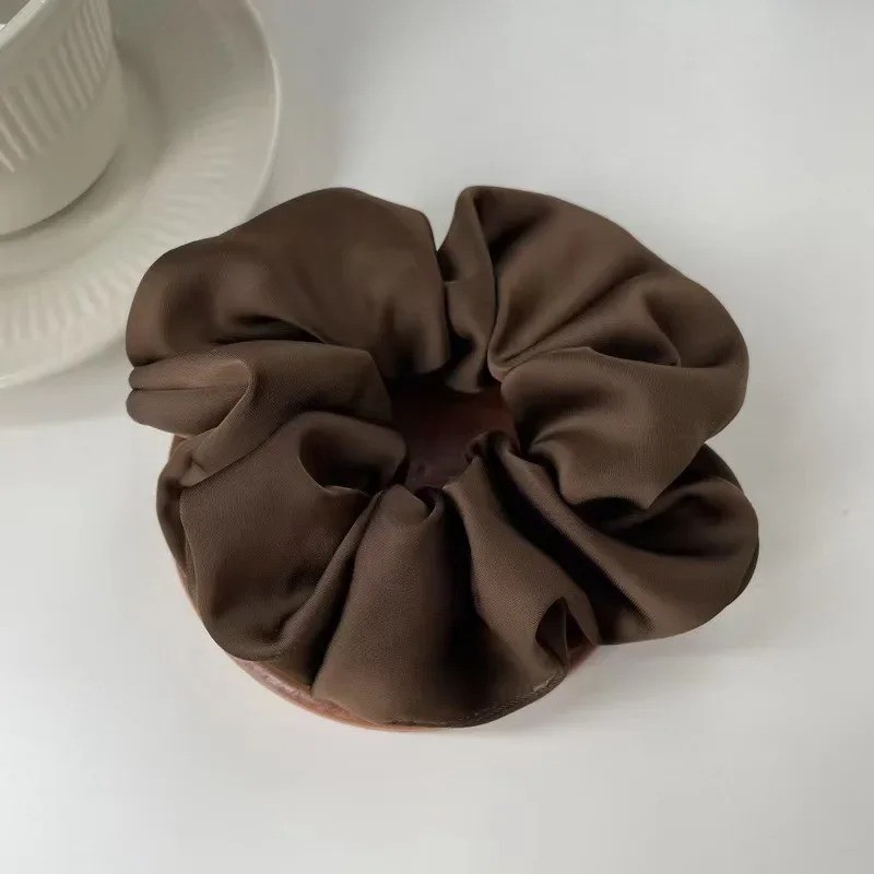 1pcs Women Silk Satin Scrunchies Korean Ladies Girls Elastics Hair Band Ponytail