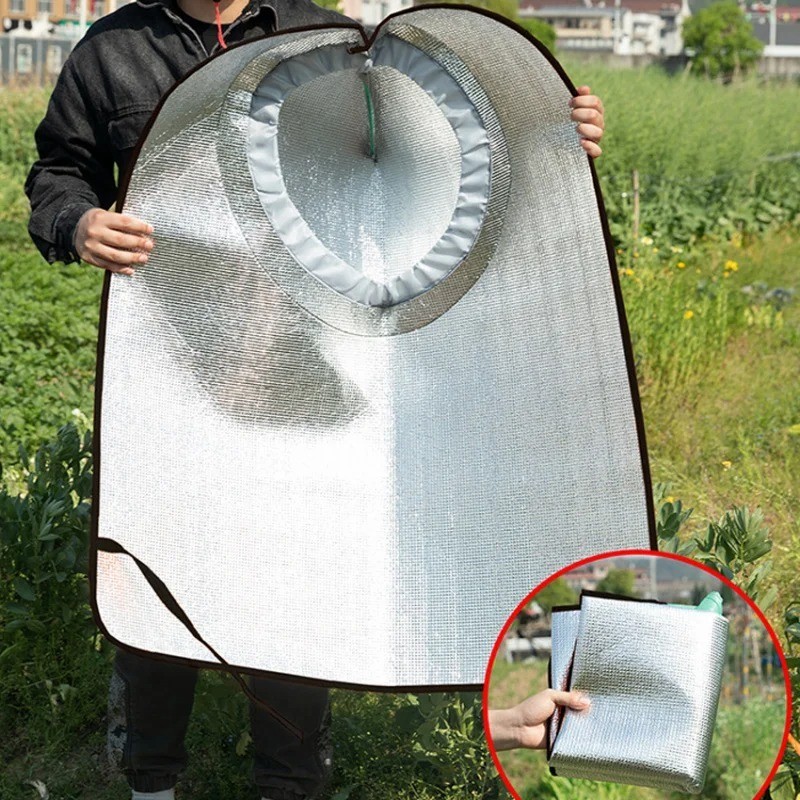 Sun & Rain Protection Hooded Cape – Breathable UV Hat for Farming/Gardening