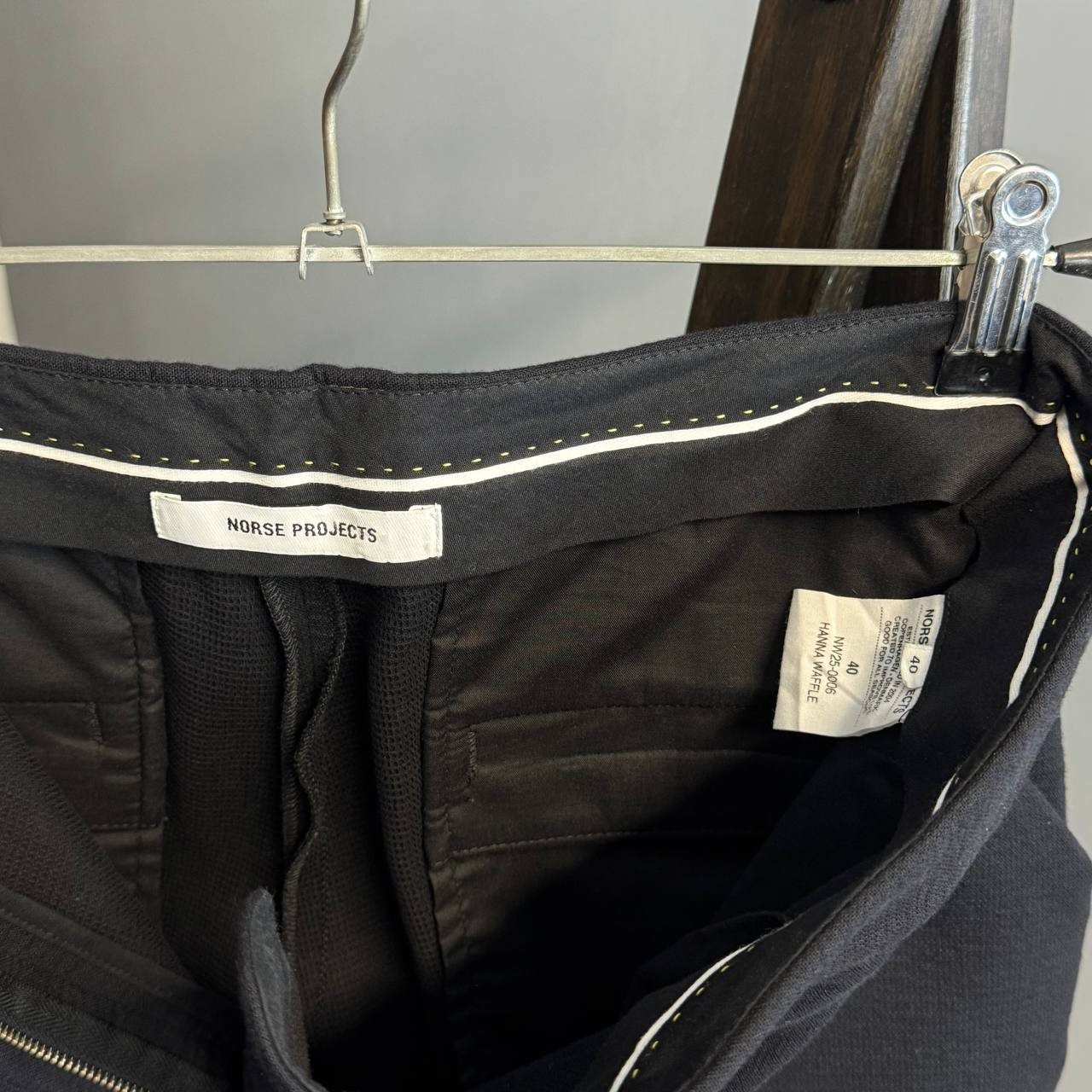 Rare Norse Projects Yrsa Waffle Suit Set Blazer Trousers Black Made in Portugal