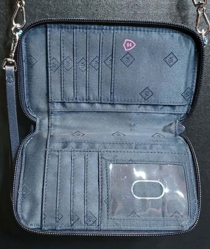 Vera Bradley AIO Crossbody Wallet ~ Dreamer Paisley Plants ~ RFID Protection
