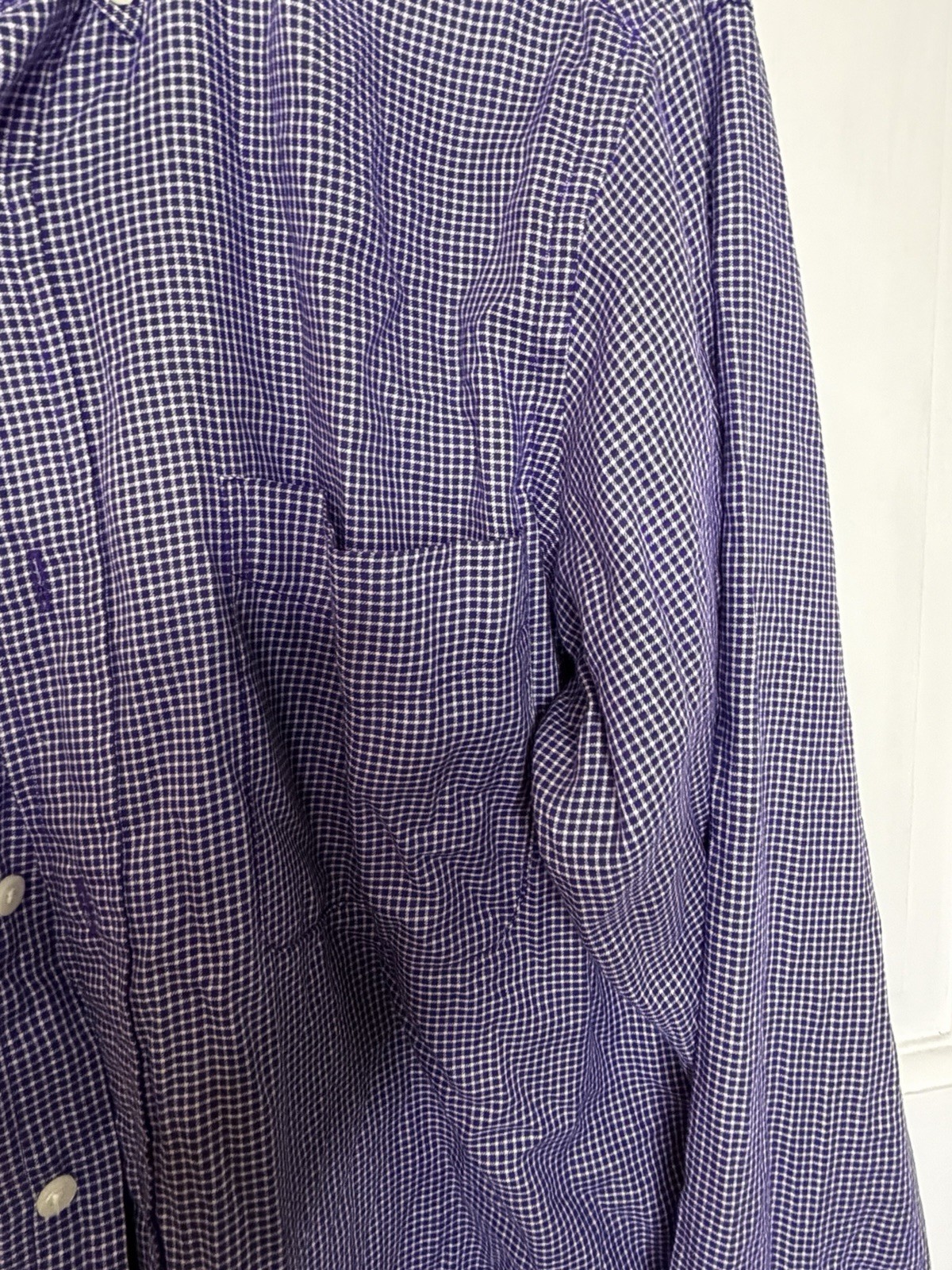 Daniel Cremieux Classics Purple Plaid 100% Cotton Long Sleeve Button-Up RN58909